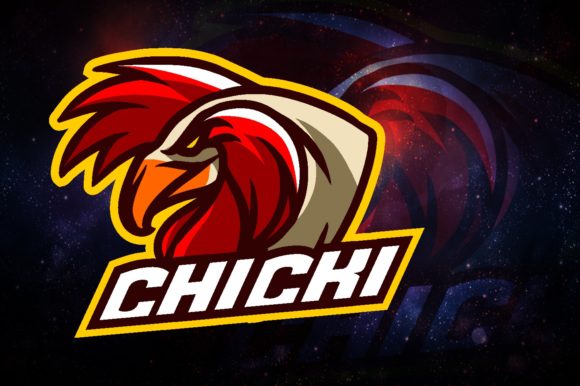 Chicken E-Sport Logo Graphic: A Perfect Fit for Your Gaming Brand