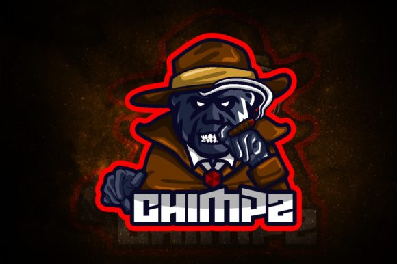 Discover the Versatile Detective Chimps E-Sport Logo