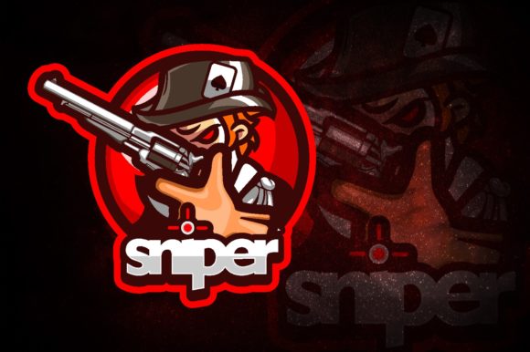 Enhance Your Gaming Brand with the Sniper Shooter E-Sport Logo