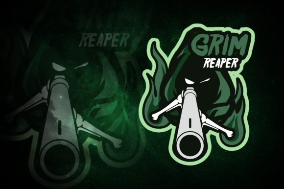 Grim Reaper Shooter E-Sport Logo for Gaming Teams