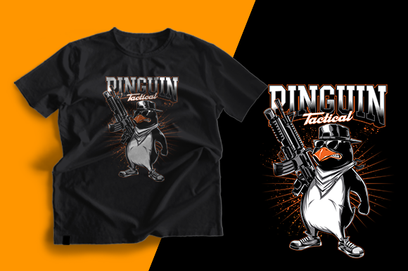 Pinguin Tactical T-Shirt Design: A Versatile and High-Quality Graphic Solution