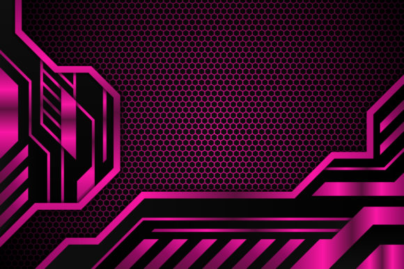 Pink Black Gradient Hexagon Game: A Modern and Versatile Design Asset