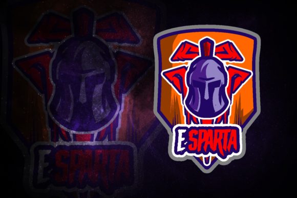 Unleash Your Gaming Brand with Sparta Banner E-Sport Logo