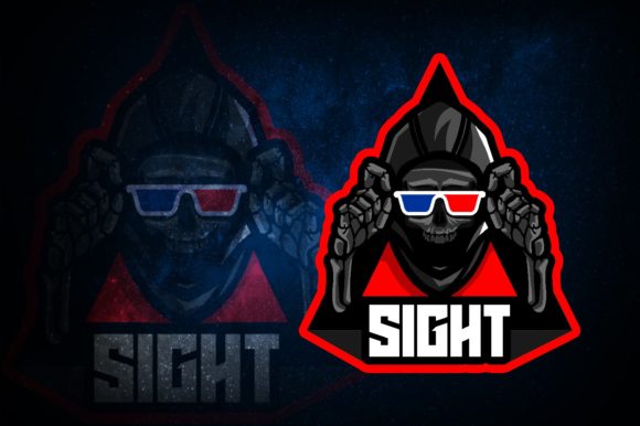 Unleash Your Gaming Identity with the Sight Skull E-Sport Logo