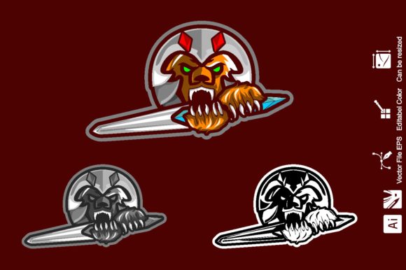 Unleash Your Gaming Team's Potential with the Knight Bear E-Sport Logo